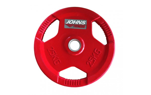 Диск обрезиненный 25кг Johns 91010 -25С красный 600_380