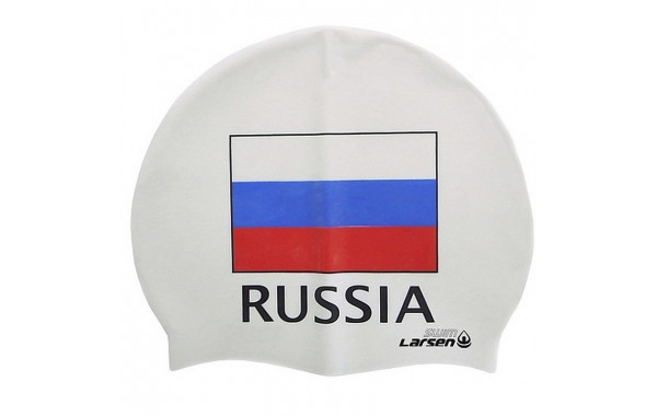 Шапочка плавательная Larsen Russia белый 600_380