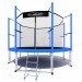 Батут i-Jump Classic 8FT 244 см с нижней сетью и лестницей синий 75_75