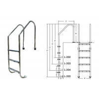 Лестница для бассейнов серии L L204 ПТК Спорт 021-0537