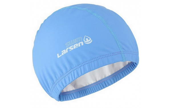 Шапочка плавательная Larsen Swim PU100 голубой 600_380