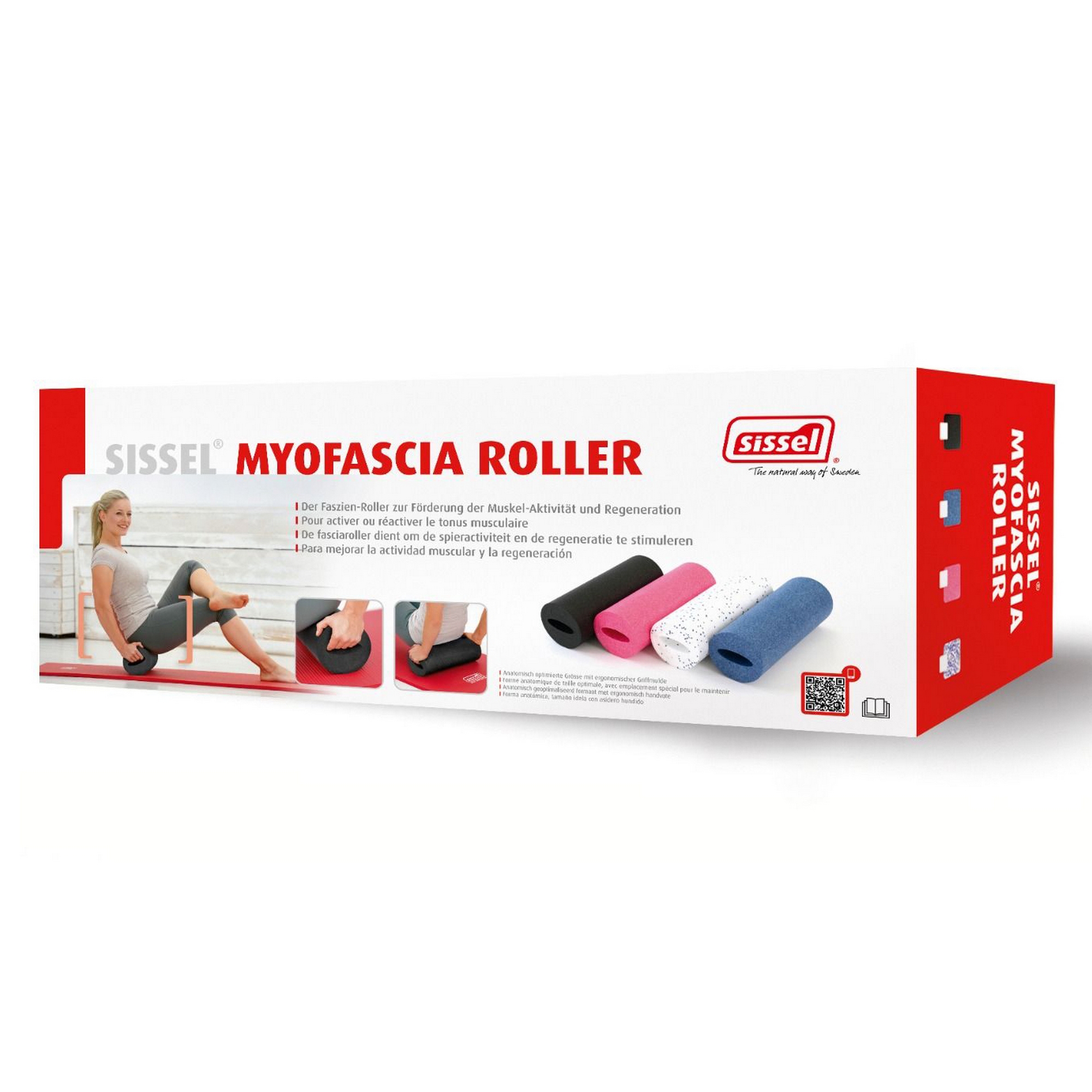 Массажный ролик SISSEL Myofascia Roller 162.080 черный 2000_2000