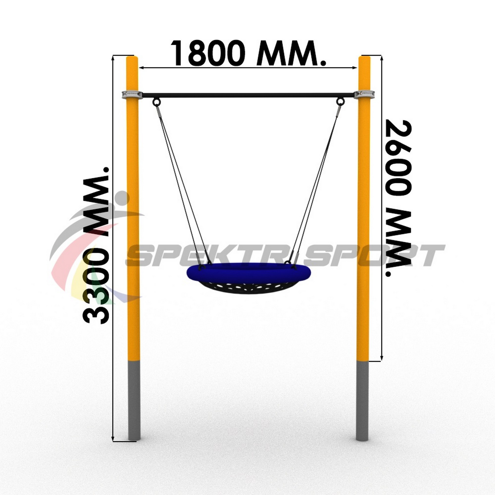 Качели Гнездо для площадок воркаут Spektr Sport SP WRK-66_76mm 2000_2000