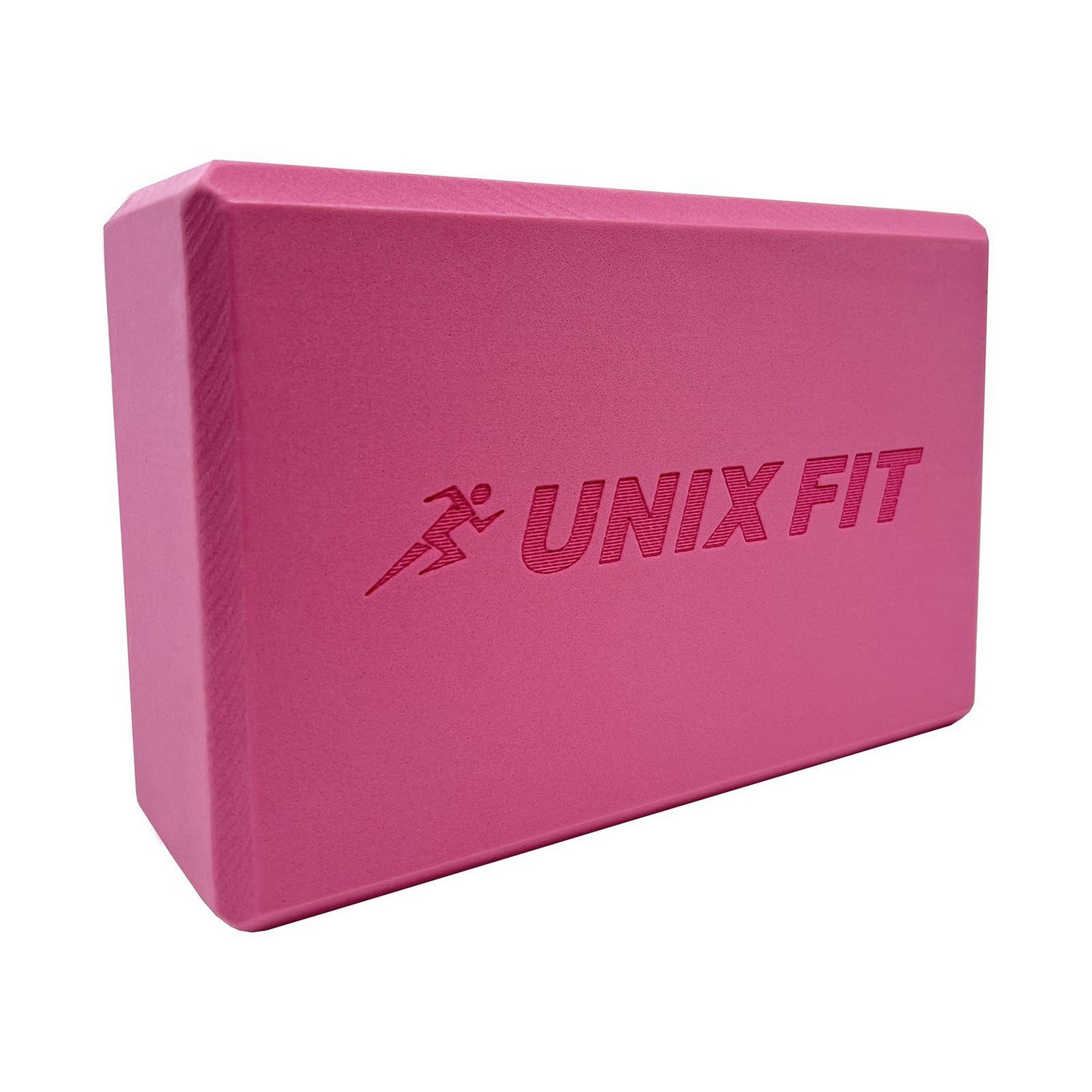 Блок для йоги и фитнеса 23х15х7см UnixFitt YBU200GPK розовый 2000_2000