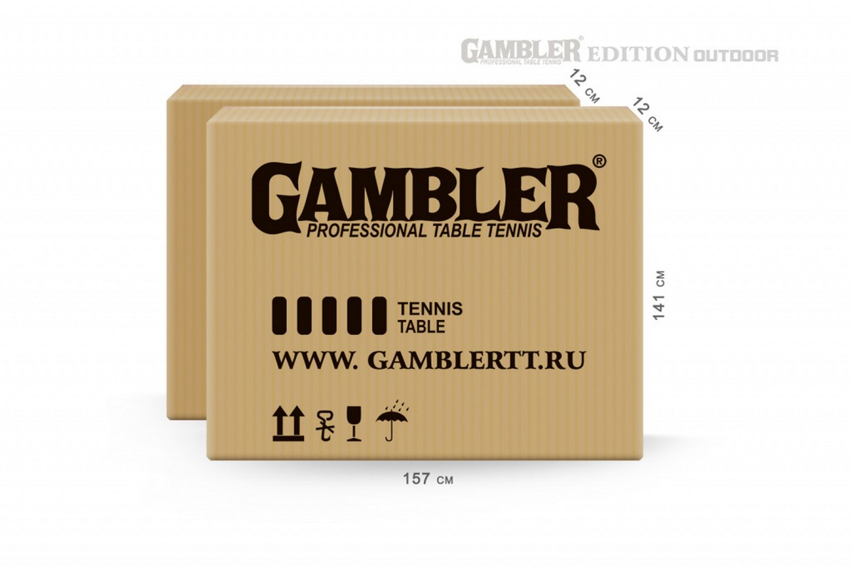 Стол теннисный Gambler Edition Outdoor GTS-5 green 1196_800