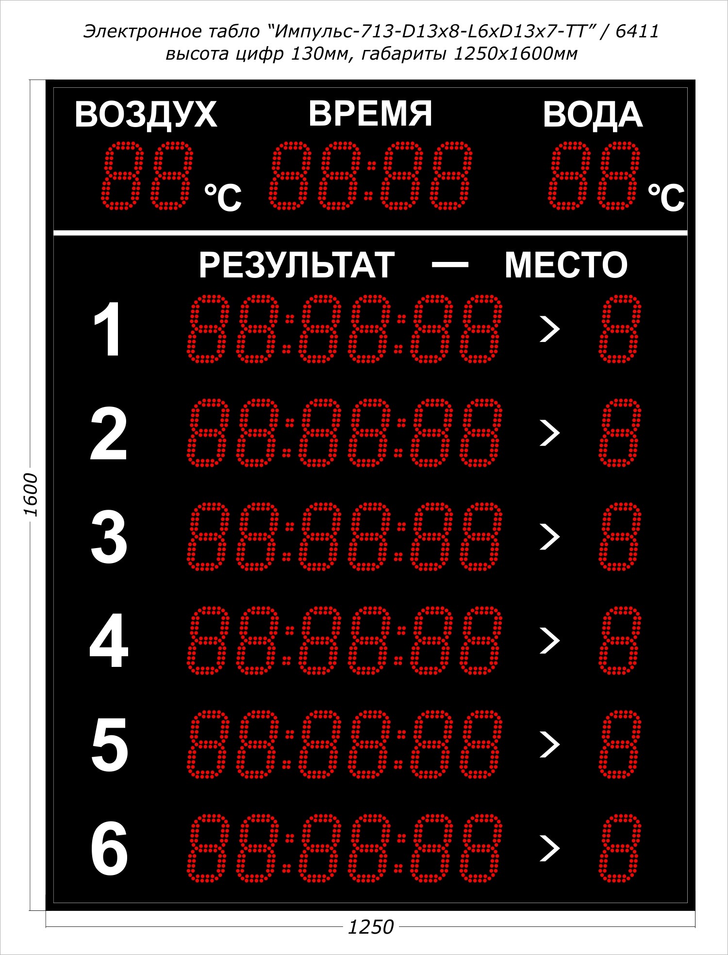 Табло для плавания Импульс 713-D13x8-L6xD13x7-T-T2 1500_1969
