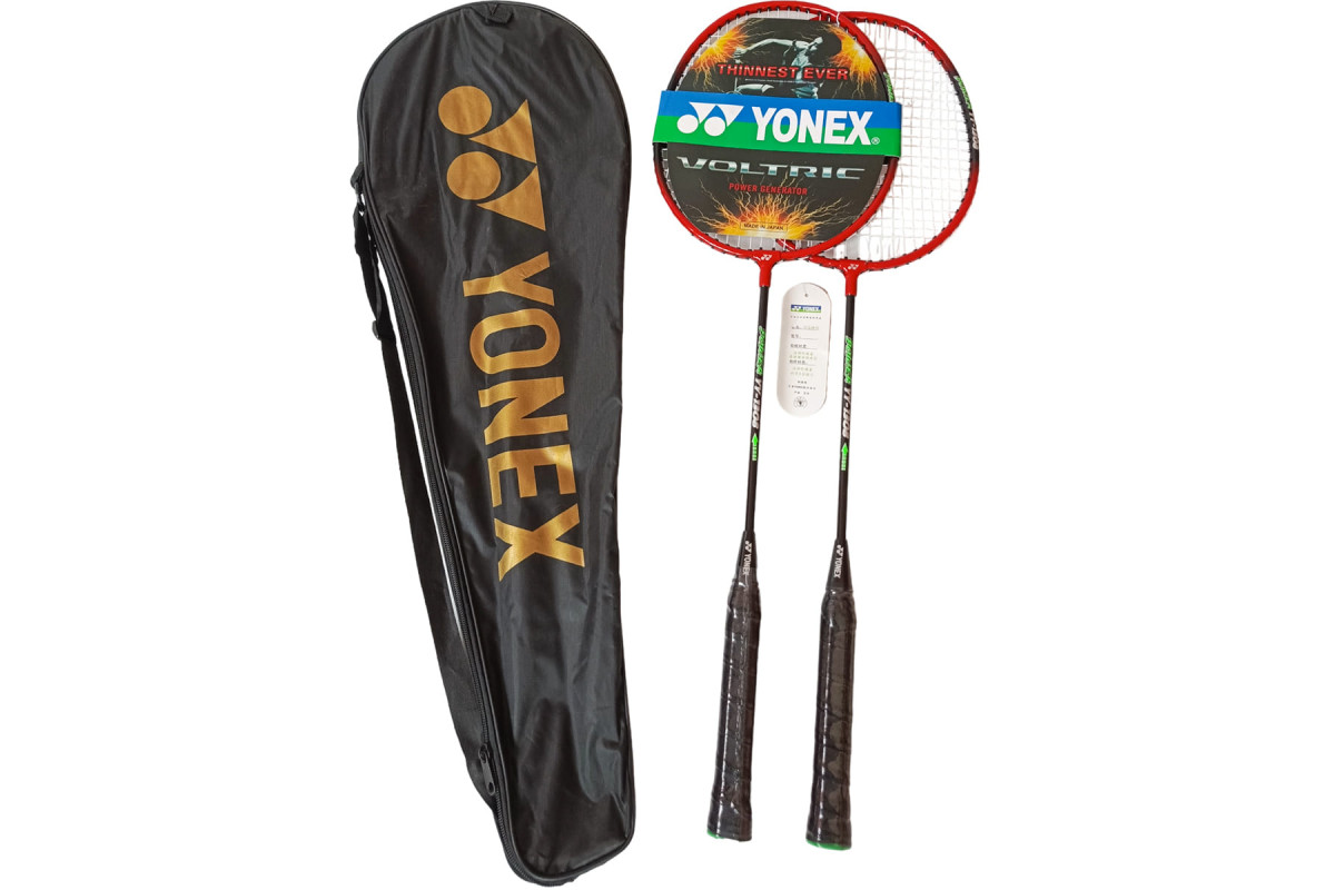 Набор для бадминтона 2 ракетки в чехле Yonex Replika E43164-2 красный 1200_800