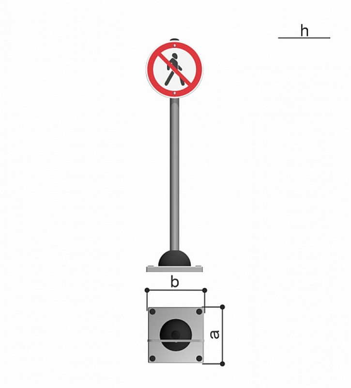 Дорожный знак Движение пешеходов запрещено Romana 057.96.00-01 725_800