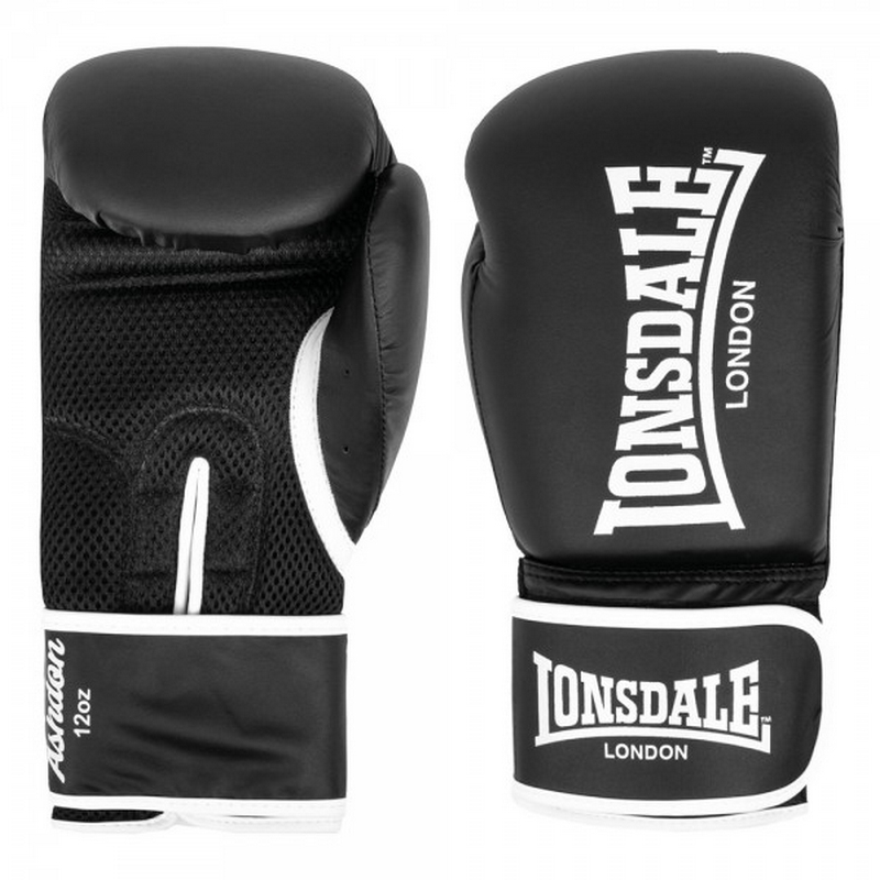 Перчатки тренировочные 10oz Lonsdale Ashdon 160011 10 BK черный 800_800