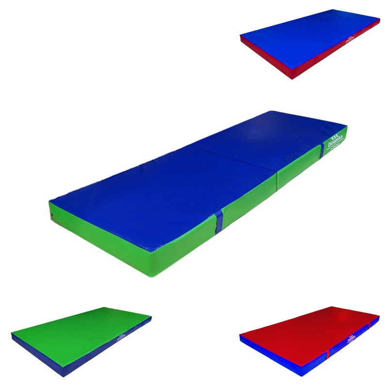 Мат гимнастический 200х50х10см винилискожа складной в 2 сложения (холлослеп/холлофайбер) Dinamika ZSO-001337 800_800