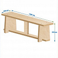 Скамейка гимнастическая 1500мм ЭКО (фанерная) ножки фанера Dinamika 120_120